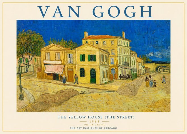 Van Gogh The Yellow House (the Street) No3 - Póster