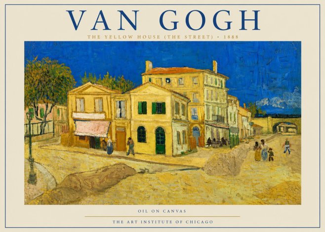 Van Gogh The Yellow House (the Street) No5 - Póster