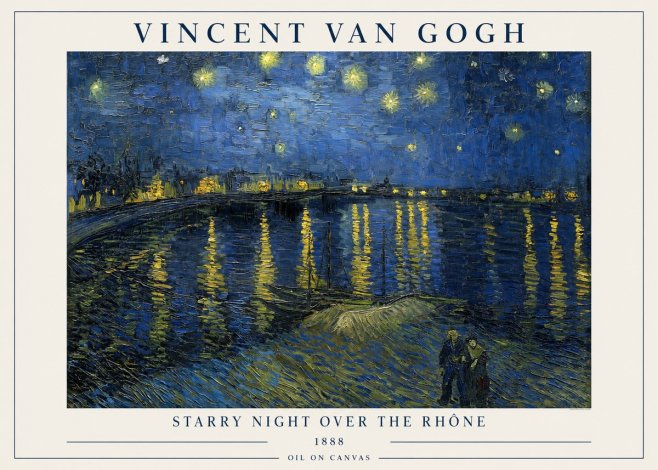 Van Gogh Starry Night over the Rhône No1 - Póster