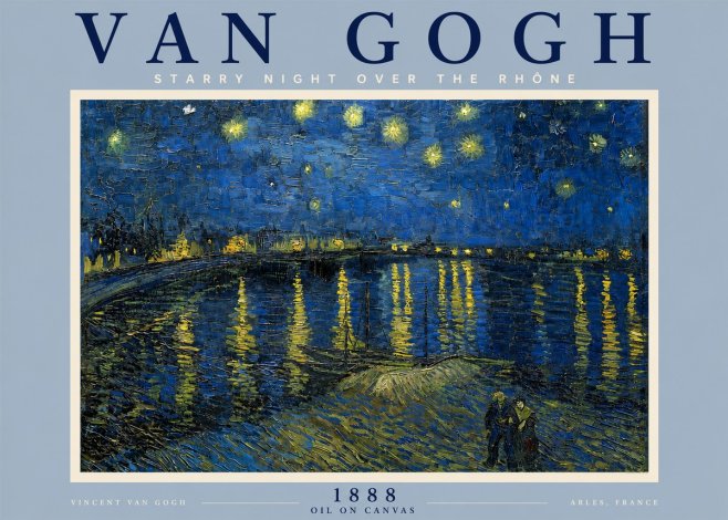 Van Gogh Starry Night over the Rhône No5 - Póster