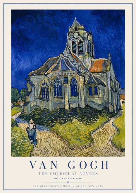 Van Gogh The Church at Auvers I No3 - Póster