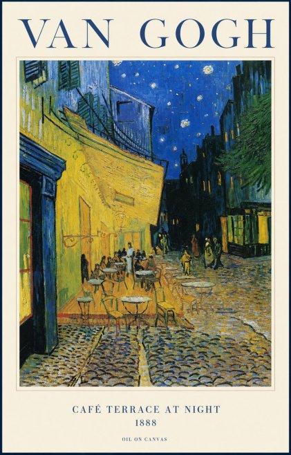 Van Gogh Café Terrace at Night No1 - Póster