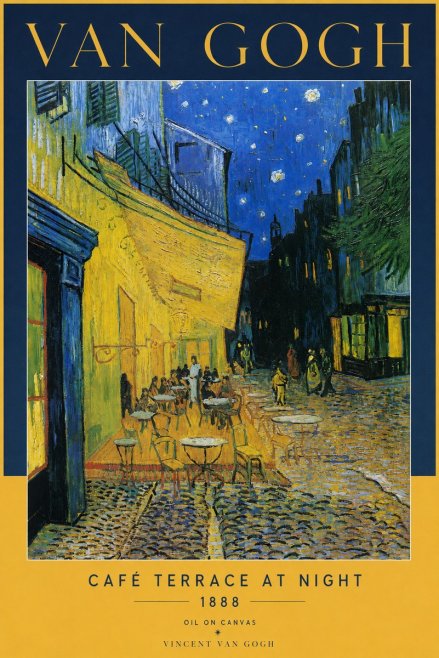 Van Gogh Café Terrace at Night No2 - Póster