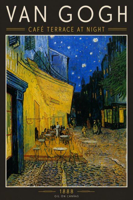 Van Gogh Café Terrace at Night No6 - Póster