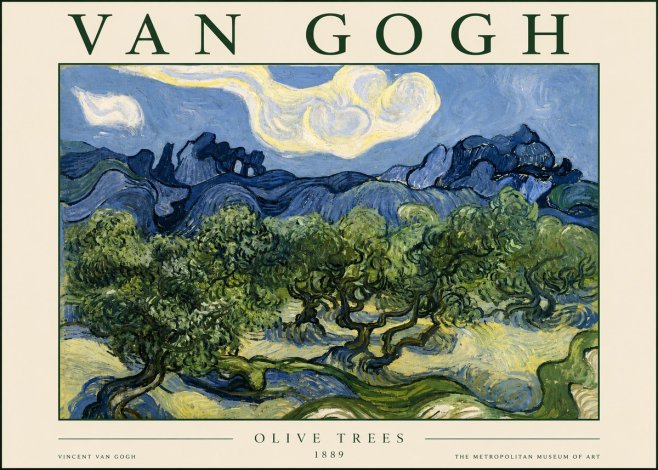 Van Gogh Olive Trees No3 - Póster