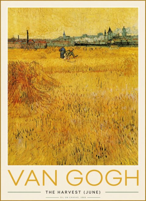 Van Gogh The Harvest (June) No2 - Póster