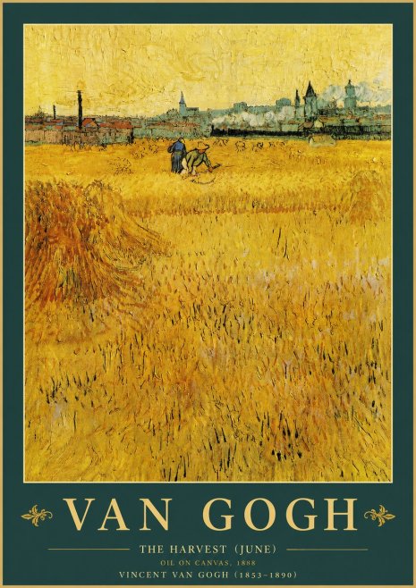 Van Gogh The Harvest (June) No3 - Póster