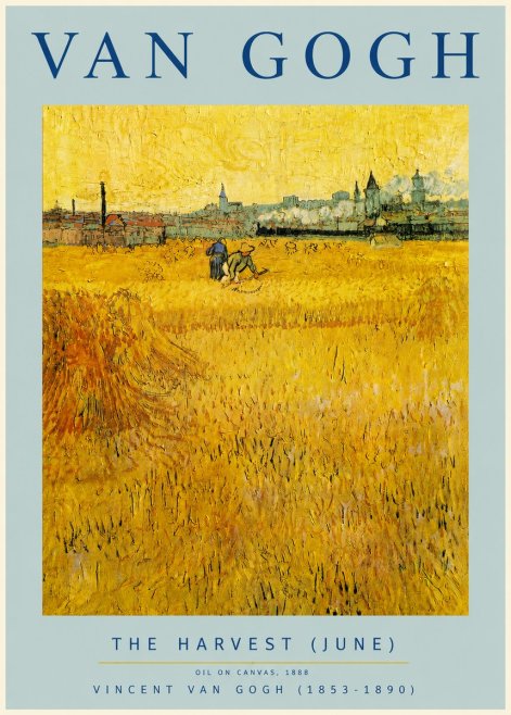 Van Gogh The Harvest (June) No5 - Póster