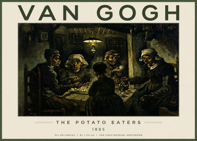 Van Gogh The Potato Eaters II No3 - Póster