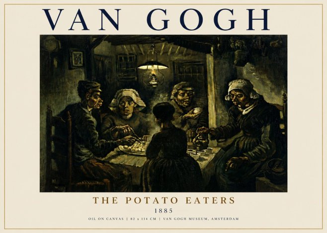 Van Gogh The Potato Eaters II No5 - Póster