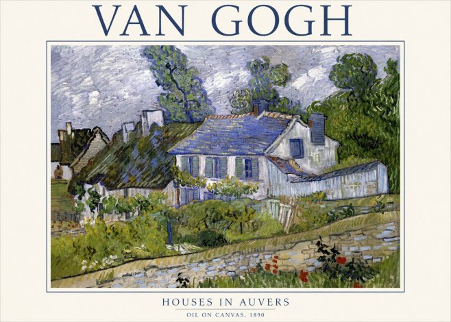 Van Gogh Houses in Auvers No3 - Póster