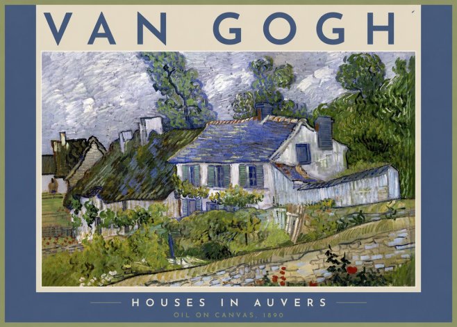 Van Gogh Houses in Auvers No4 - Póster