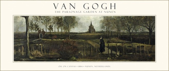 Van Gogh The Parsonage Garden at Nunen No1 - Póster