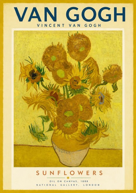 Van Gogh Sunflowers III No4 - Póster