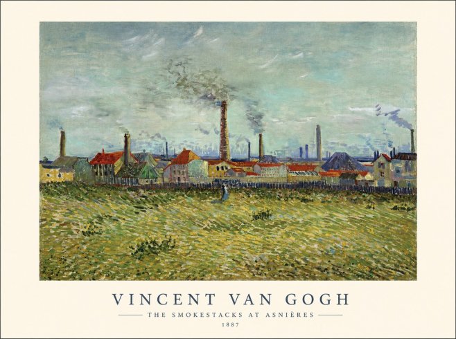 Van Gogh The Smokestacks at Asnières No1 - Póster