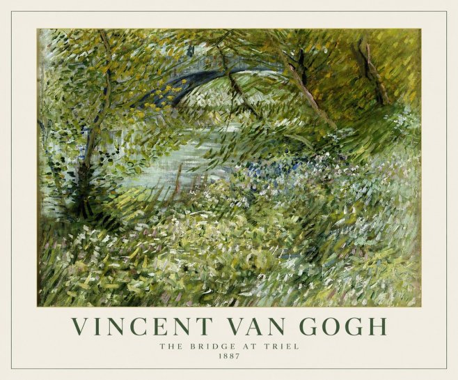 Van Gogh The Bridge at Triel No1 - Póster
