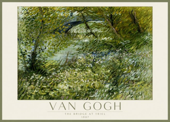 Van Gogh The Bridge at Triel No2 - Póster
