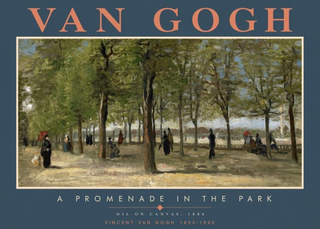 Van Gogh A Promenade in the Park No2 - Póster