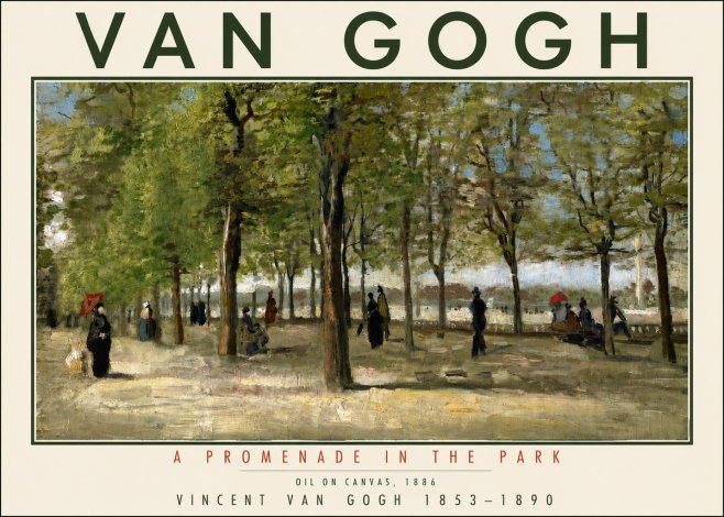 Van Gogh A Promenade in the Park No4 - Póster