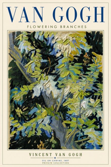 Van Gogh Flowering Branches No4 - Póster
