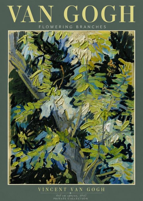 Van Gogh Flowering Branches No5 - Póster