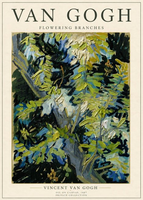 Van Gogh Flowering Branches No6 - Póster