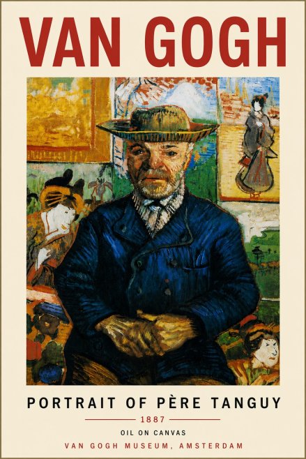 Van Gogh Portrait of Père Tanguy II No6 - Póster