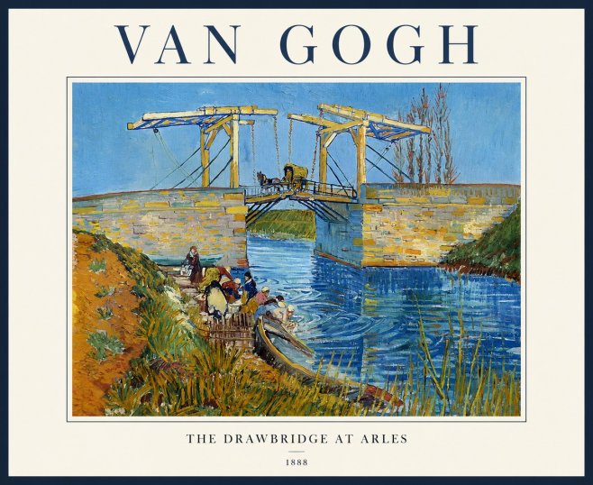Van Gogh The Drawbridge at Arles I No1 - Póster