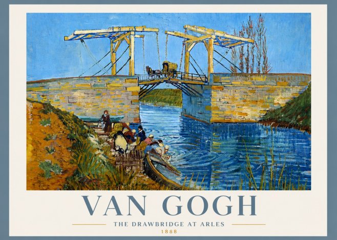Van Gogh The Drawbridge at Arles I No4 - Póster
