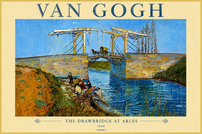 Van Gogh The Drawbridge at Arles I No5 - Póster