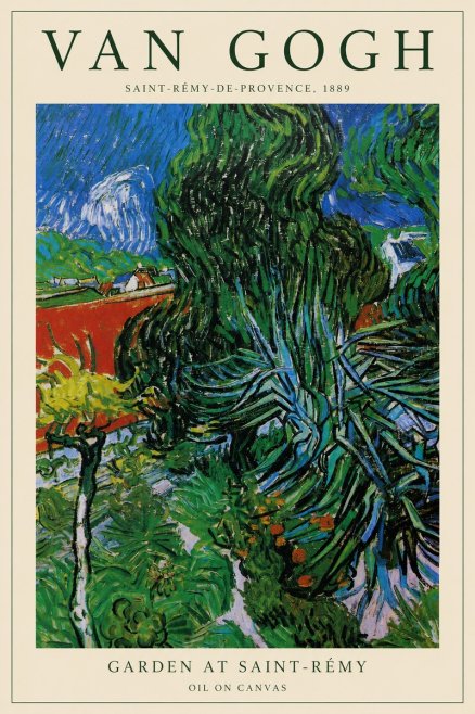 Van Gogh Garden at Saint-rémy No1 - Póster