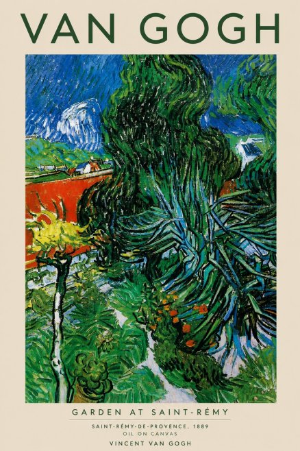 Van Gogh Garden at Saint-rémy No3 - Póster