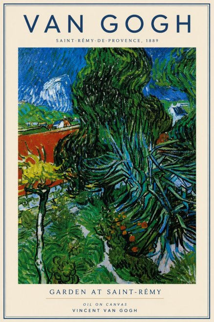 Van Gogh Garden at Saint-rémy No4 - Póster