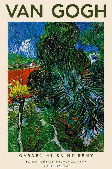 Van Gogh Garden at Saint-rémy No5 - Póster