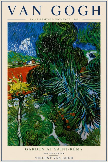 Van Gogh Garden at Saint-rémy No6 - Póster
