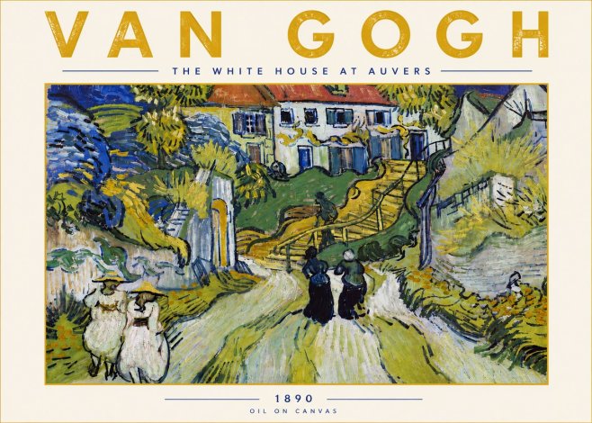Van Gogh The White House at Auvers No6 - Póster