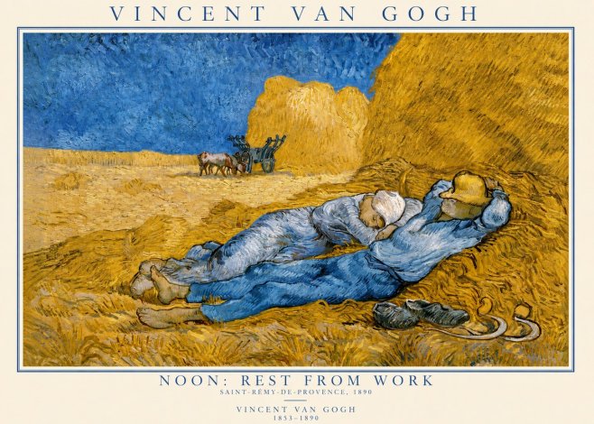 Van Gogh Noon: Rest from Work No3 - Póster