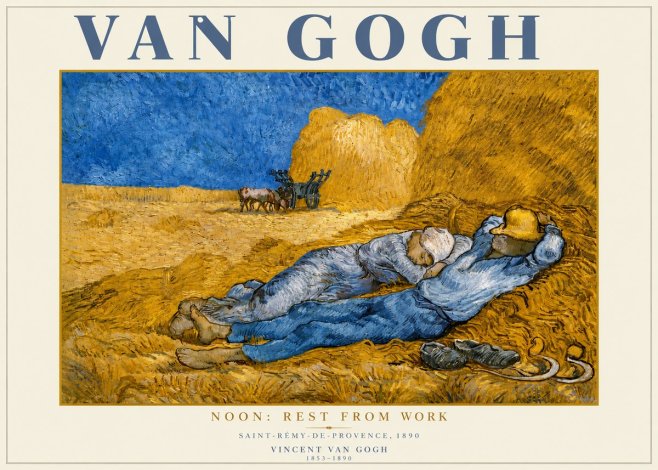 Van Gogh Noon: Rest from Work No4 - Póster