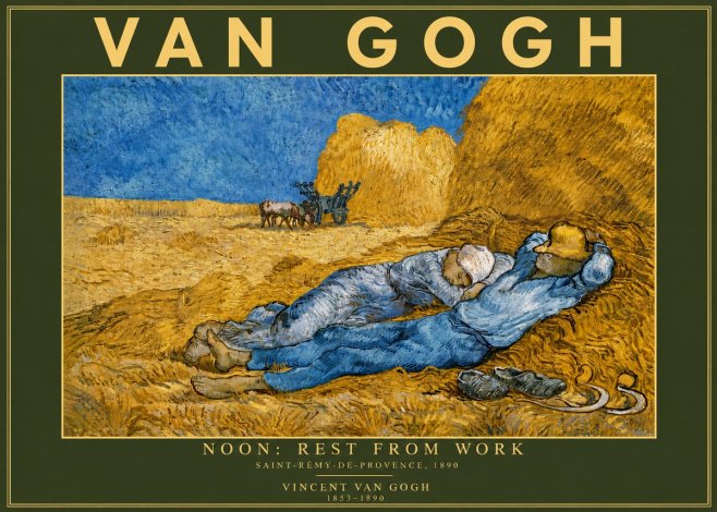 Van Gogh Noon: Rest from Work No5 - Póster