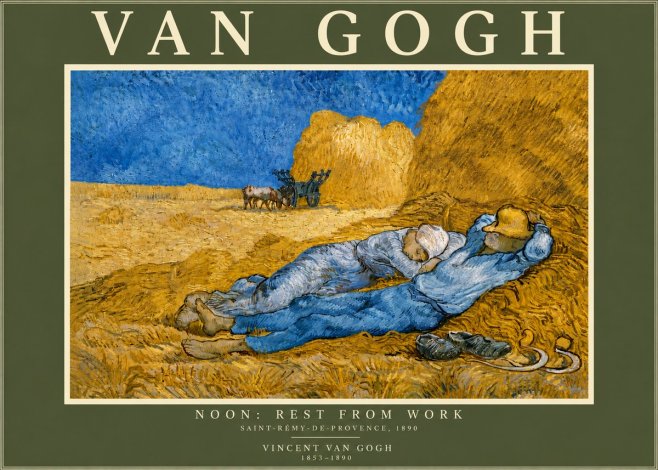 Van Gogh Noon: Rest from Work No6 - Póster