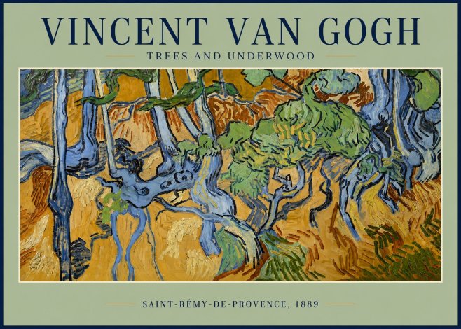 Van Gogh Trees and Underwood No2 - Póster