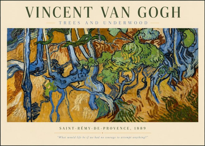 Van Gogh Trees and Underwood No5 - Póster