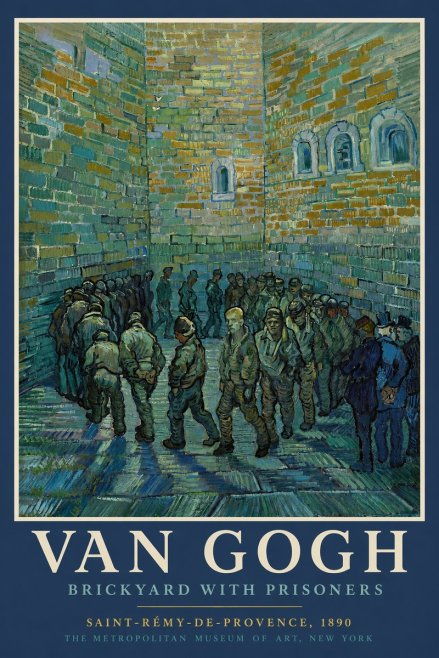 Van Gogh Brickyard with Prisoners No2 - Póster
