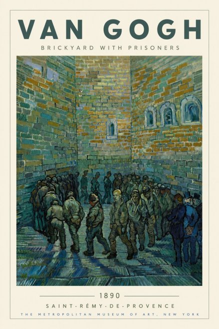 Van Gogh Brickyard with Prisoners No3 - Póster