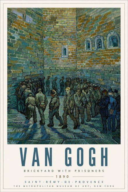 Van Gogh Brickyard with Prisoners No4 - Póster