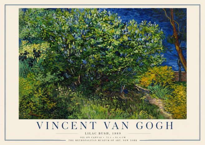 Van Gogh Lilac Bush No3 - Póster