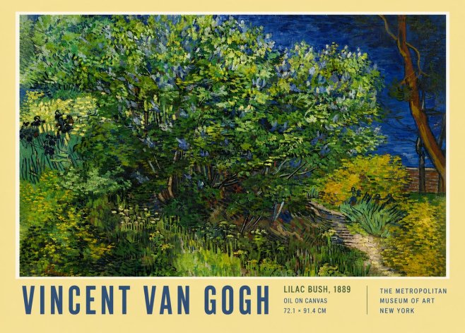 Van Gogh Lilac Bush No4 - Póster