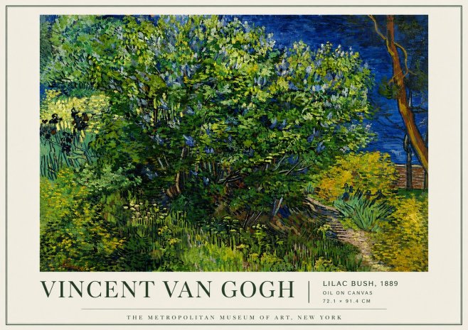 Van Gogh Lilac Bush No5 - Póster