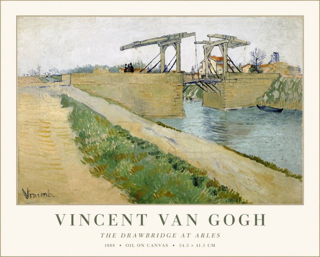 Van Gogh The Drawbridge at Arles II No1 - Póster