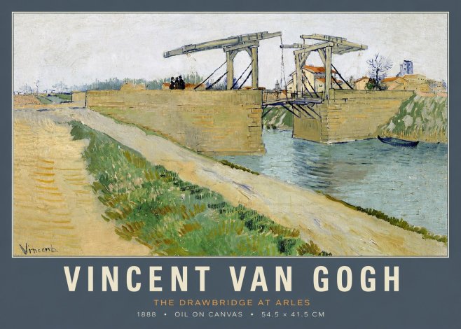 Van Gogh The Drawbridge at Arles II No2 - Póster